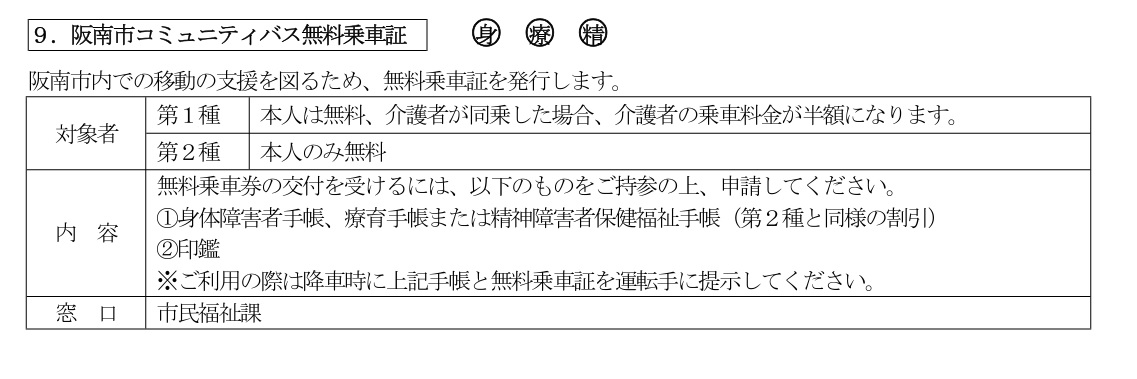ふくしのてびき抜粋