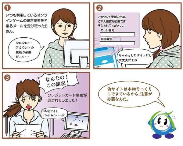 オンライングーム被害事例イラスト