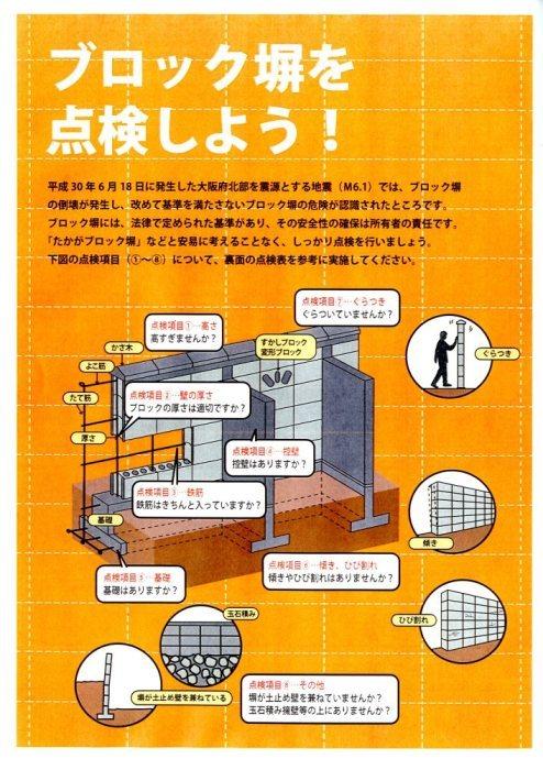 ブロック塀を点検しよう