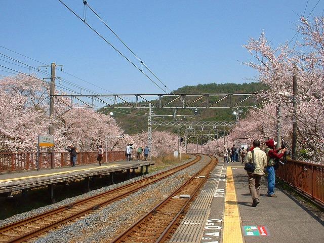 JR阪和線山中渓駅構内